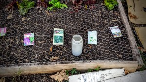 Laying out the bed...